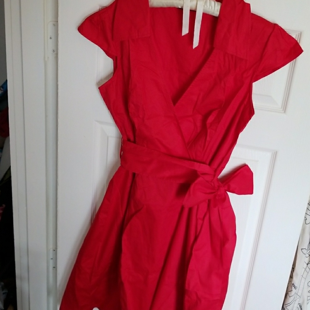 NWT Grace Karen Red Wrap Dress